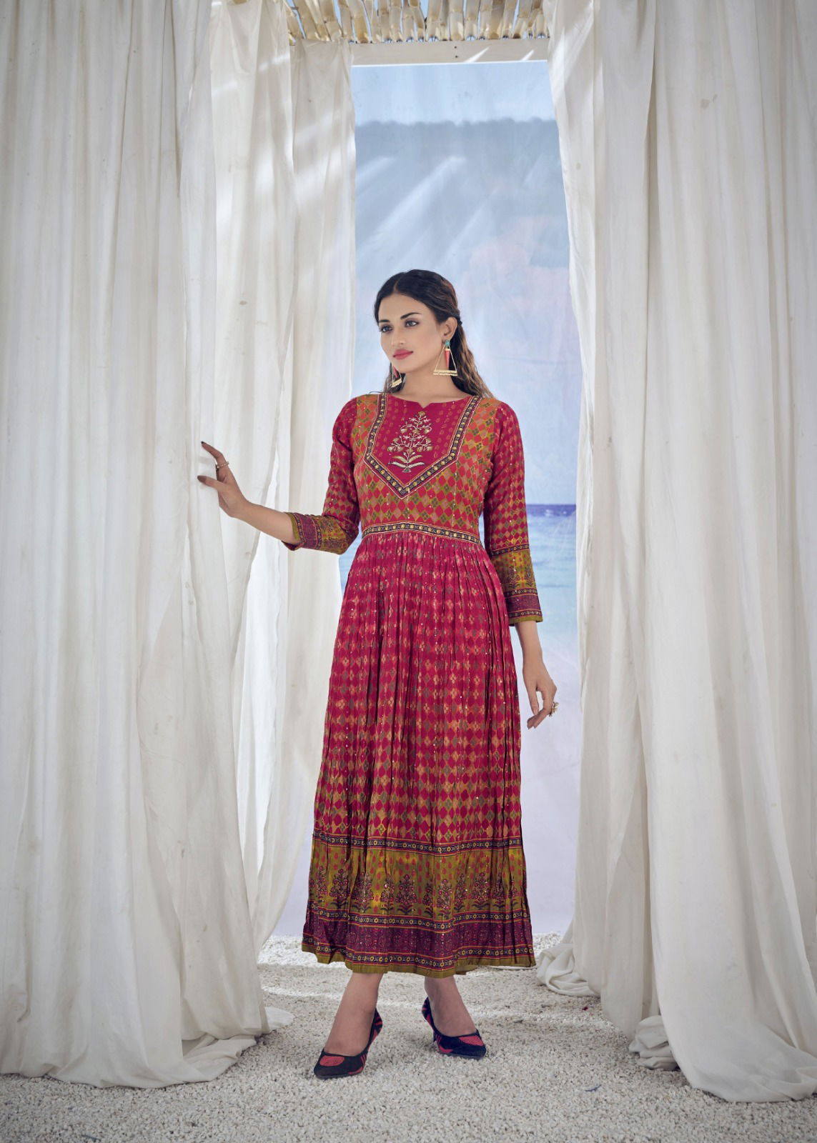 Kig By Amoha Viscose Muslin Printed Long Kurtis Catalog